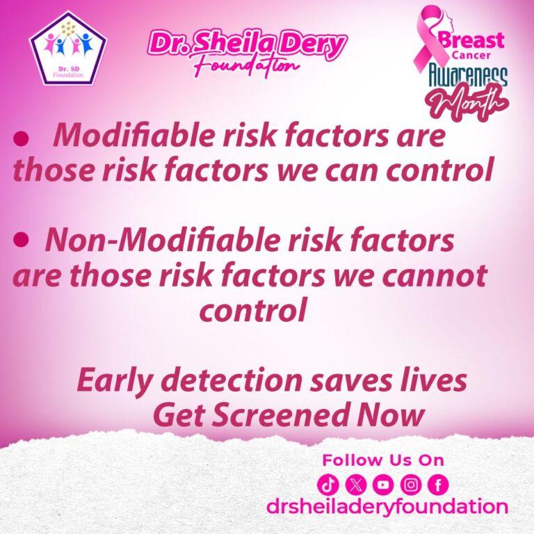 modifiable and non modifiable risk factors of breast cancer